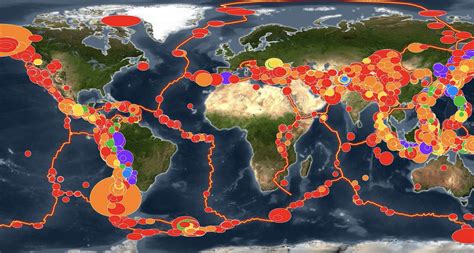 MAP Earthquake Map Of The World
